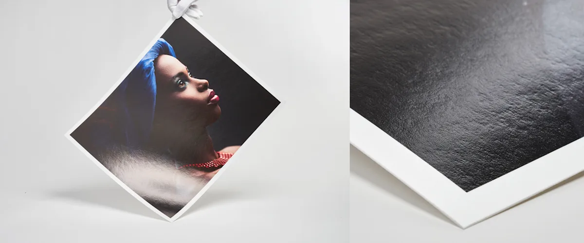 PDP | Hahnemühle Fine Art Print | Image Slider Section | Slide #5 | Media #1 close up of fine art print on hahnemühle fineart baryta paper.