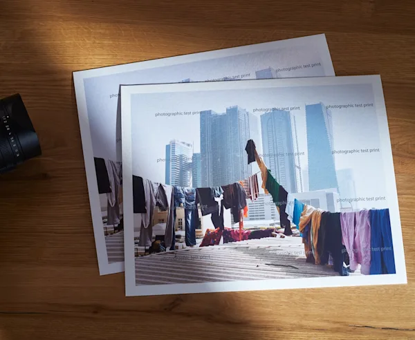 Testprints for Fine Art Papers Two prints with watermarks