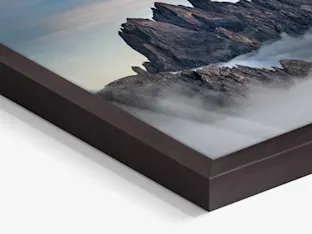 PDP | Gallery Frame | Product Selector Section | Media #2 Close up of an overcast cloud in a mountain range in a Gallery Frame.