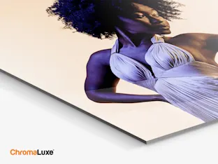 HD Metal Print ChromaLux Close up of a dancing woman on an HD Metal Print.
