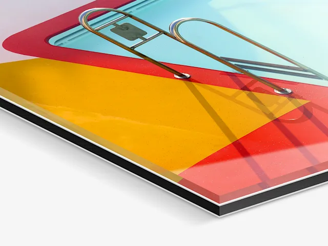 Fine Art Pigment Print under Acrylic Glass Fine art print under acrylic glass with zoom in on the edge.