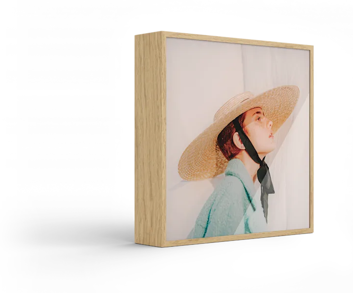 Standing ArtBox with glossy acrylic surface against a white background.